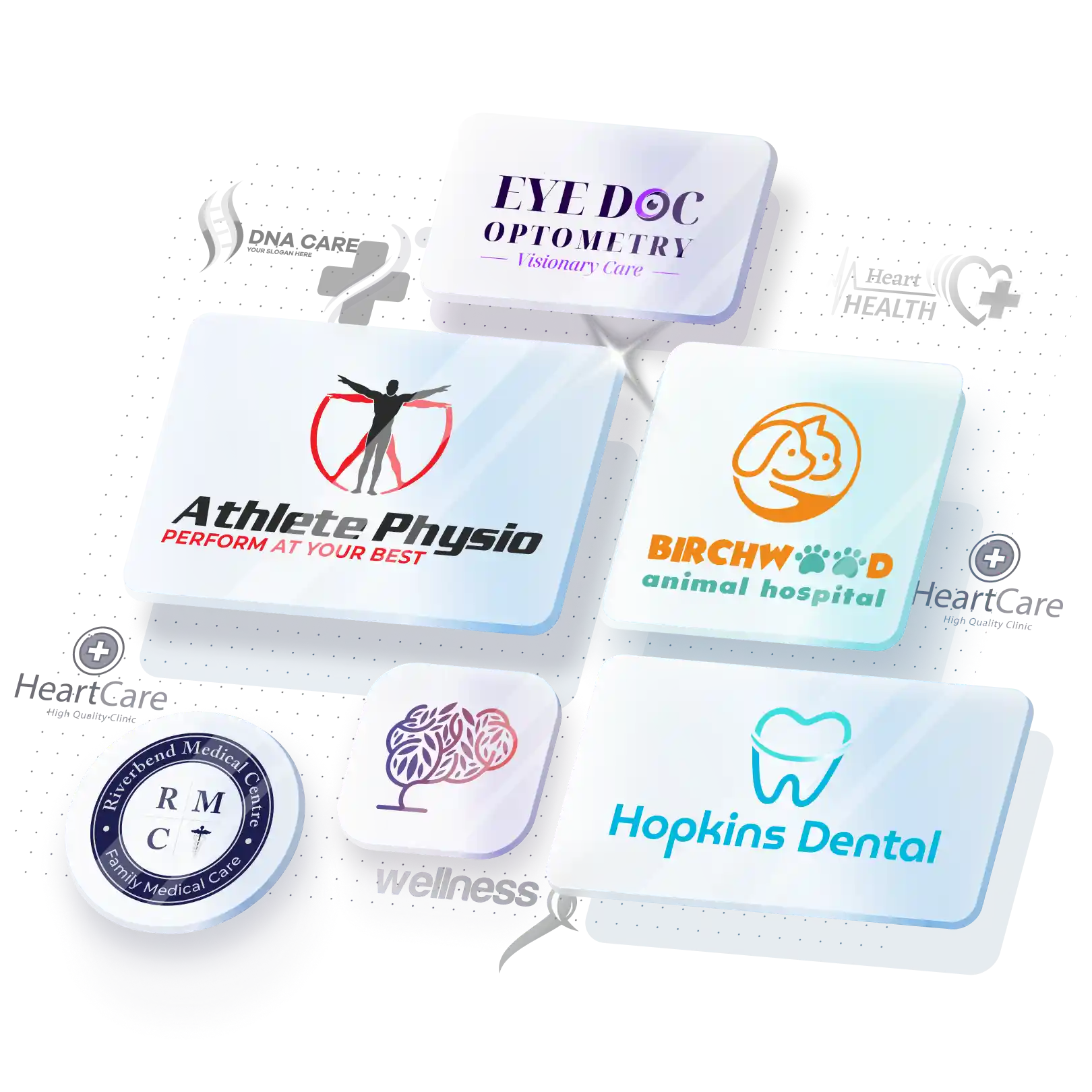Optiimus healthcare medical dental logo design